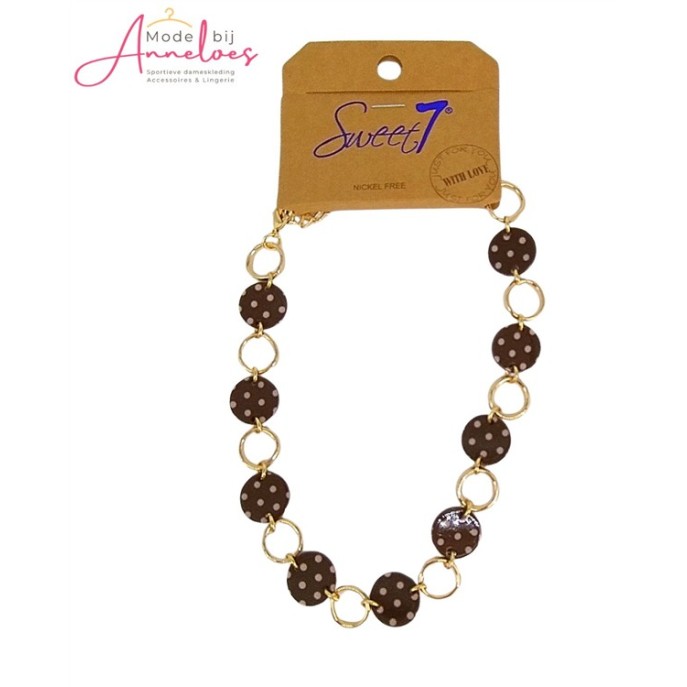 Ketting kort stippen 101232480 bruin